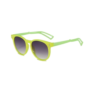 Lunettes De Soleil Mode Enfant Protection UV400 Monture PC Verre AC Ovales Dégradées Couleurs Contrastées Pour Garçons Filles