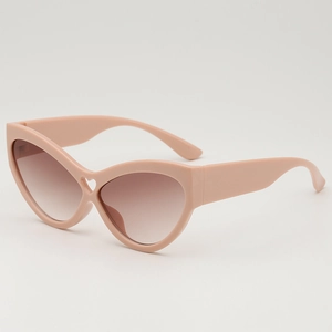 Lunettes de soleil œil de chat roses pour enfants avec cœur et verres dégradés