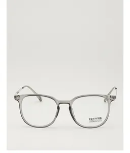 Détail des lunettes anti-lumière bleue montrant l'étiquette UV400 et monture grise