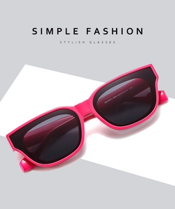 Close-up of pink cat-eye sunglasses ZN3771 showing model details and frame texture
