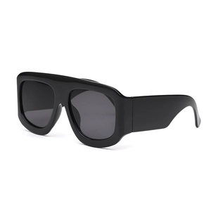 Occhiali Da Sole Oversize Flat Top Protezione UV400 Montatura E Lente In PC Stile Punk Hip Hop Street Fashion Unisex