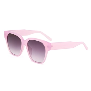 Lunettes de soleil oversize roses avec verres dégradés et monture tendance épaisse
