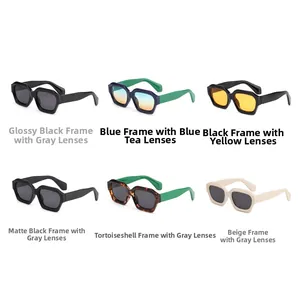 Collection de lunettes de soleil rétro hip-hop en plusieurs couleurs de montures