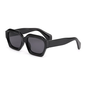 Lunettes De Soleil Hexagonales Rétro Hommes Femmes Protection UV400 Monture PC Épaisse Forme Polygone Mode Streetwear Accessoire