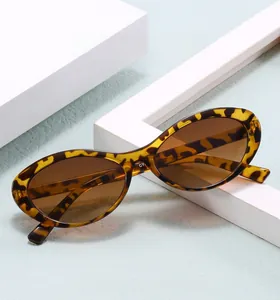 Detailed view of retro tortoiseshell oval sunglasses with translucent brown lenses