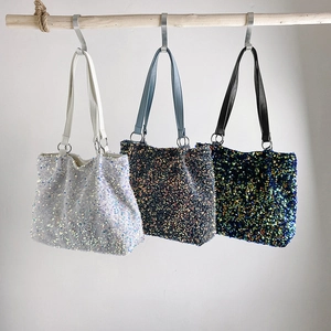 Sac Fourre-Tout À Paillettes Grande Capacité Laser Coloré Holographique Mode D'Été Sac À Main Pour Femmes