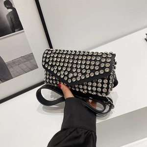 Mini Sac Bandoulière Strass Scintillants Élégant Sac À Taille Épaule En Cuir PU Pour Femmes Soirée