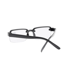 Klassische schwarze Halbrand-Lesebrille für Senioren mit +1.00 Dioptrien Linse