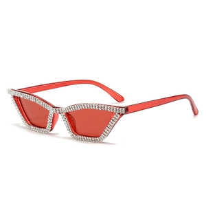 Lunettes De Soleil Cat Eye Strass Monture PC Verres AC Protection UV400 Mode Fête Femmes Y2K Scintillant Eyewear