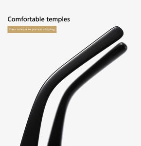 Close-up of sleek black polished sunglasses temples with ergonomic anti-slip design