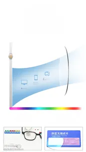 Détail du diagramme de lunettes anti-lumière bleue pour enfants avec spectre de filtrage