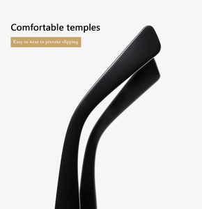 Detail of matte black ergonomic eyewear temples designed for a secure anti-slip fit