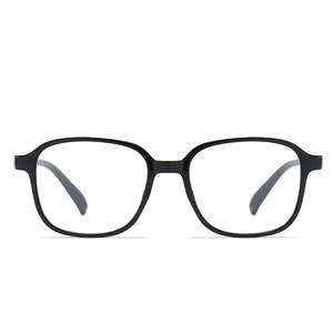 Lunettes anti-lumière bleue carrées noires pour enfants avec monture brillante