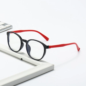 Lunettes Anti Lumière Bleue Enfants Monture PC Ronde Anti Radiation Style Vintage Pour Garçons Filles