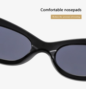 Vue détaillée des plaquettes de nez intégrées pour le confort des lunettes de soleil