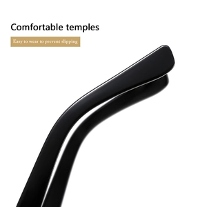 Close-up of sleek black temples on oversized square sunglasses for a comfortable fit