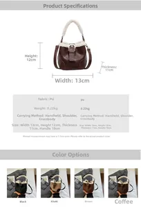 Spécifications de taille et de matériau pour le sac seau en peluche à bandoulière