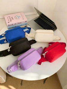 Kinder Gürteltasche Nylon Mehrere Reißverschlüsse Süßigkeitenfarben Sportlich Lässig Brusttasche Outdoor Wandern