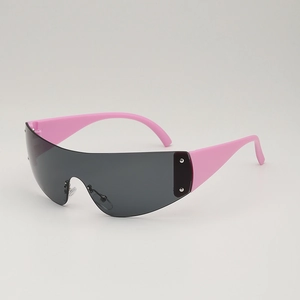 Lunettes De Soleil Enfant Shield Protection UV400 Y2K Rétro Futuriste Sport Lentille Monobloc Monture PC Garçons Filles