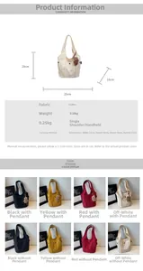 Detailed size chart for lightweight tote bag showing dimensions and color options