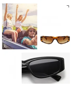 Detail view of tortoiseshell and black cat-eye sunglasses frames with BJ53 model code