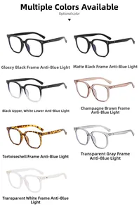 Multiple color options for large frame anti-blue light retro vintage eyeglasses frames