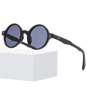 Lunettes De Soleil Rondes Rétro Protection UV400 Monture PC Petites Lunettes Circulaires Pour Hommes Et Femmes Mode Street Style