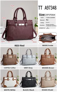 Detailed view of internal compartments and dimensions for the retro PU leather handbag