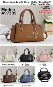 Detailed interior view showing the three-layer layout and dimensions of the crossbody bag