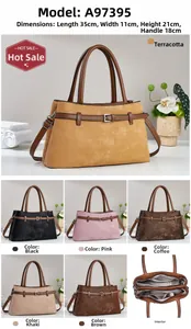 Detail view of multi-compartment retro shoulder bag in six colors with matte texture