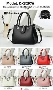 Internal compartments of minimalist faux leather handbag with multi-color options