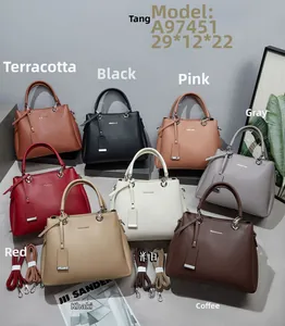 Litchi pattern tote bag details showing eight colors with detachable shoulder strap