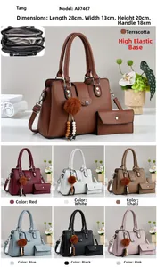 Détails du sac cabas uni avec compartiments internes et pochette de monnaie