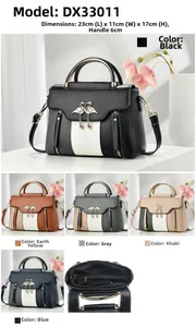 Detailed size guide of women small crossbody bag with swan metal clasp and dimensions