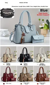 Detailed view of the multi-compartment interior, star charm, and seven color options
