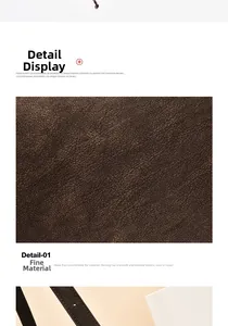 Close-up of brown PU leather with fine lychee texture on this fashion shoulder bag