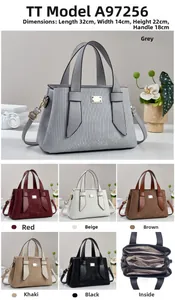 Spécifications de taille et options multicolores pour ce sac à main à rayures verticales
