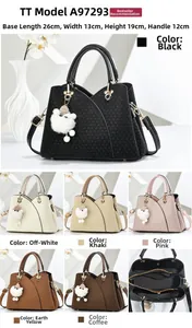 Detail view of woven texture tote bag with cute bear charm and interior zipper compartment