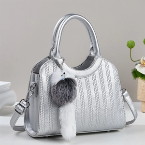 Borsa A Mano Da Donna In Pelle PU Goffrata Elegante Borsa A Tracolla Con Tracolla Rimovibile Finiture In Metallo