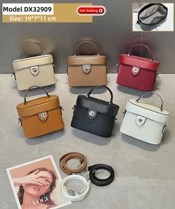 Detailed comparison of six chic leather box bags in various colors and 19x7x11cm size