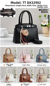 Detailed interior view of multi-compartment lychee pattern tote with various color options