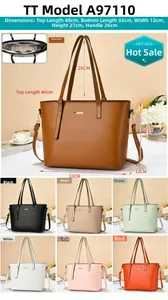 Detailed view of large capacity tote bag dimensions and internal compartment structure