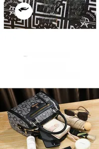 Macro view of Boston bag material and lifestyle shot showing its large interior capacity