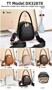 Guida alle taglie e opzioni di colore per mini borsa a tracolla trapuntata DX32878