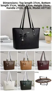 Guide des tailles et options de couleurs pour sac cabas texturé avec nœud perlé