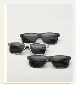 Detailed comparison of rectangle aluminum-magnesium polarized sunglasses in three colors