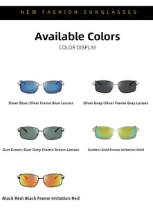 Multiple color options for polarized aluminum magnesium aviator sunglasses for men