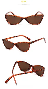 Three perspectives of cat eye sunglasses with tortoise frame and brown lenses