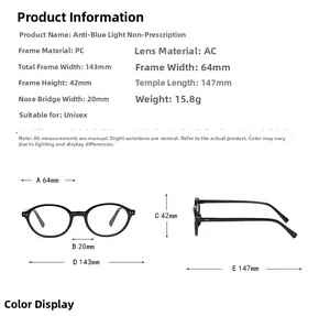 Tableau des tailles détaillé pour lunettes de soleil avec dimensions et poids en mm