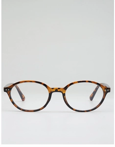Vue détaillée de lunettes de soleil ovales en écaille avec rivets métalliques argentés